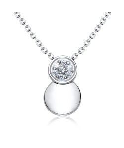 Shine Dise CZ  Silver Necklace SPE-3209